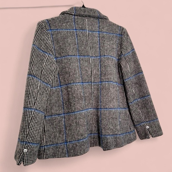 Designer VILAGALLO Plaid Blazer Jacket Women’s Statement Luxury Coat Fall Warm - Picture 4 of 7